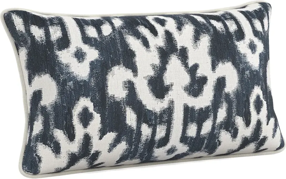 Patra Indigo Indoor/Outdoor Kidney Pillow