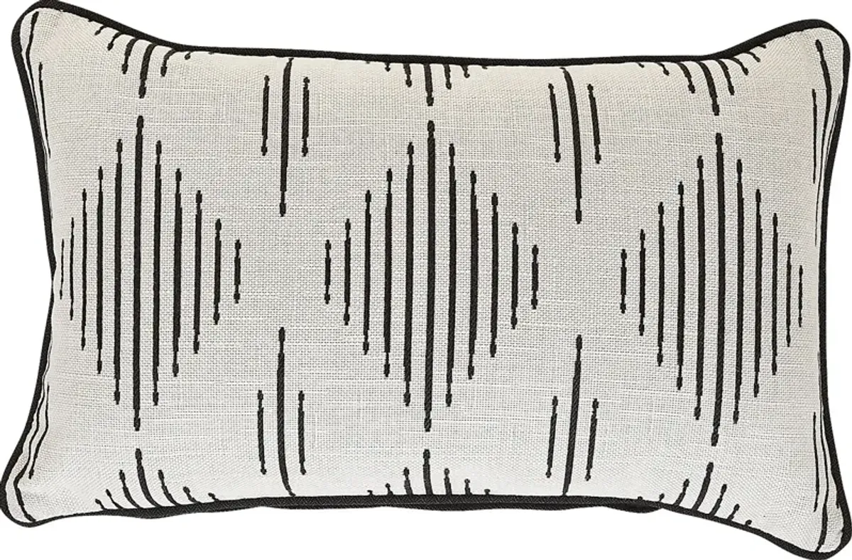 Spinner Diamond Onyx Indoor/Outdoor Kidney Pillow