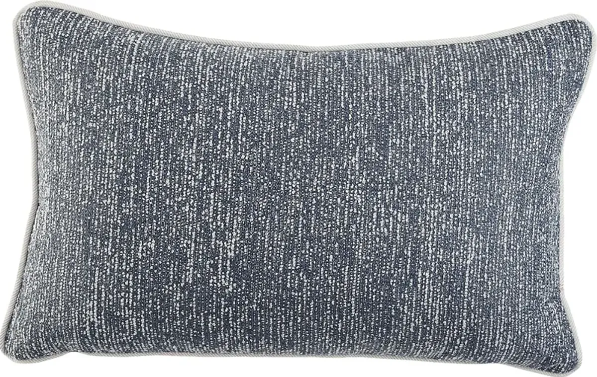Vista Slate Slate Blue Indoor/Outdoor Kidney Pillow