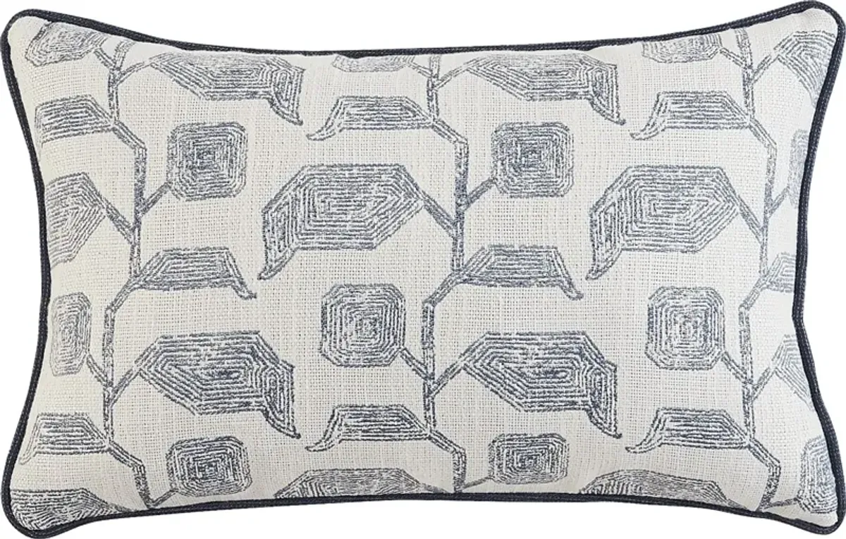 Lola Slate Blue Indoor/Outdoor Kidney Pillow