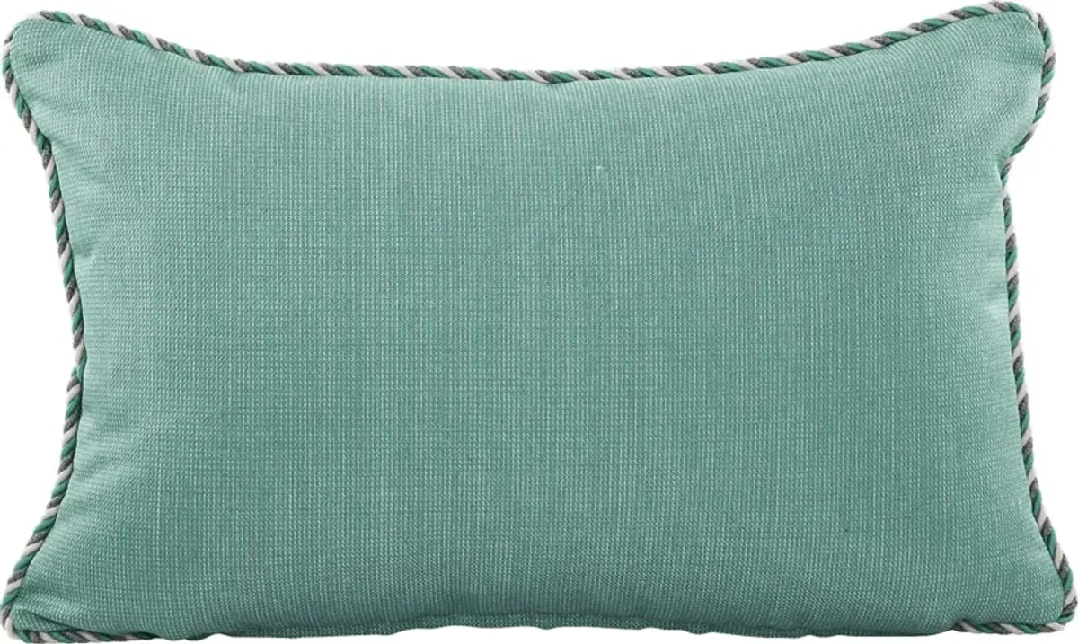 Turquoise Solid Indoor/Outdoor Accent Pillow