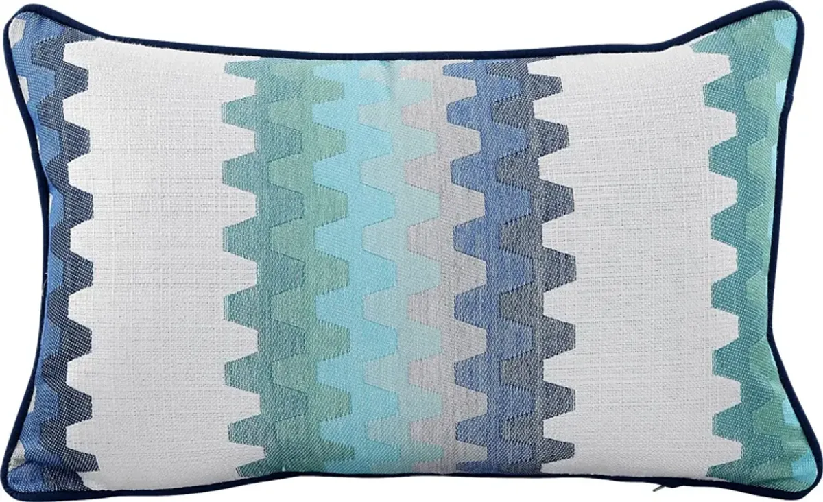 Accordion Geo Seaport Indoor/Outdoor Accent Pillow