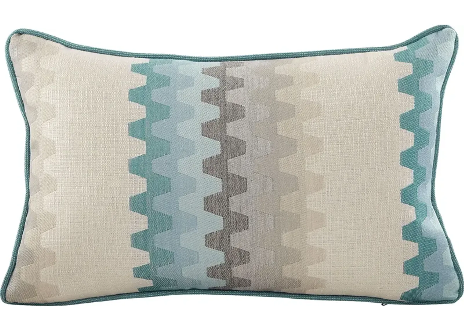 Accordian Geo Turquoise Indoor/Outdoor Accent Pillow