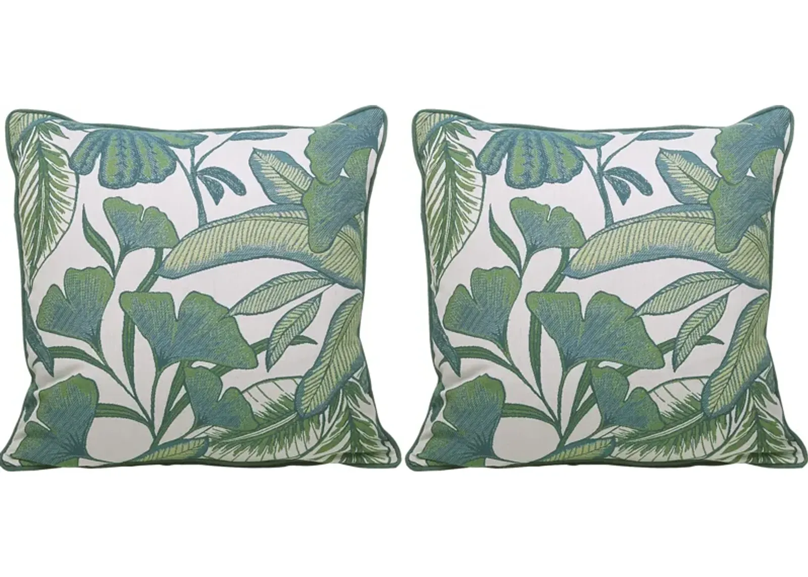 Lavish Palm Green Indoor/Outdoor Accent Pillow, Set of Two