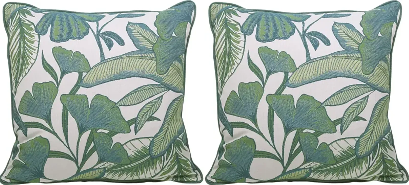 Lavish Palm Green Indoor/Outdoor Accent Pillow, Set of Two