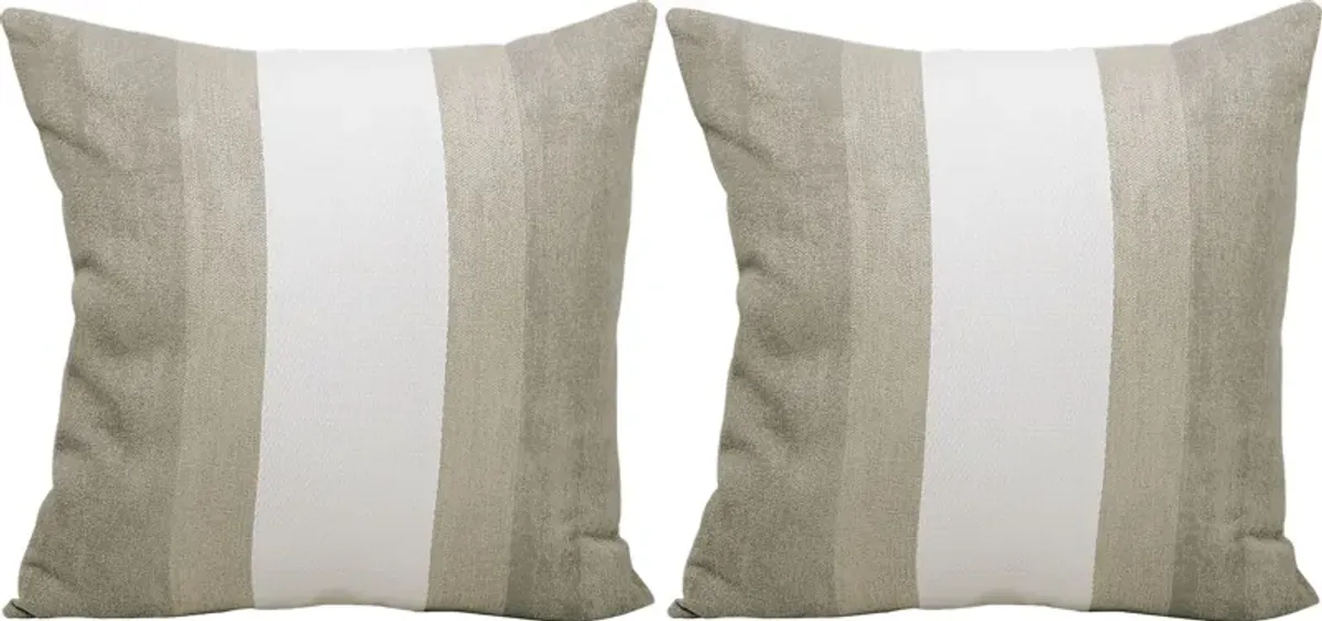 Madura Taupe Indoor/Outdoor Accent Pillow, Set of Two