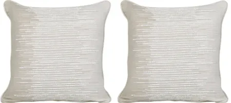 Expanse Cloud Beige Indoor/Outdoor Accent Pillow, Set of Two