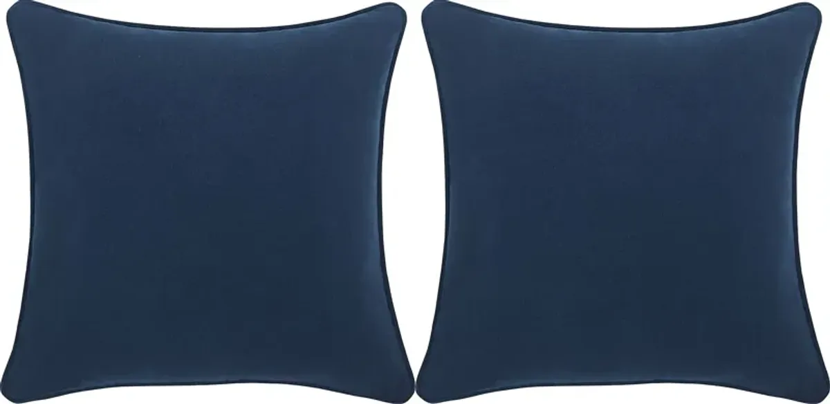 Sun Sorreo Denim Indoor/Outdoor Accent Pillow, Set of Two