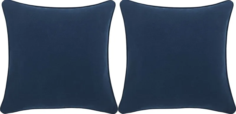 Sun Sorreo Denim Indoor/Outdoor Accent Pillow, Set of Two