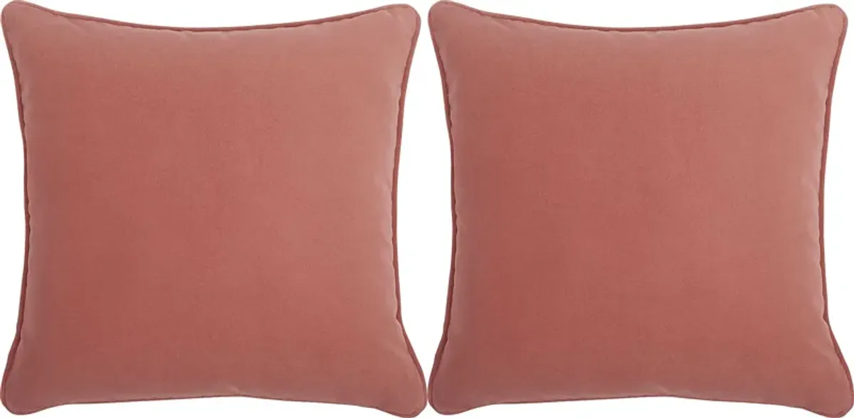 Sun Sorreo Coral Indoor/Outdoor Accent Pillow, Set of Two