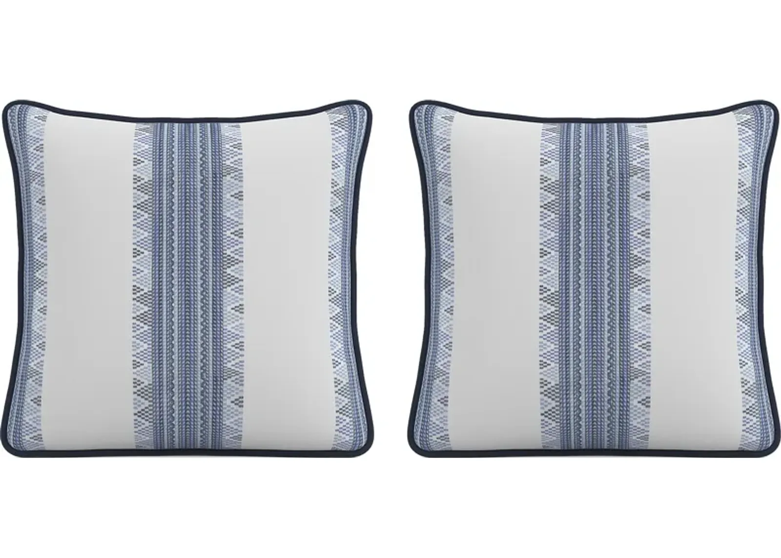 Stitchstone Indigo Indoor/Outdoor Accent Pillow, Set of Two