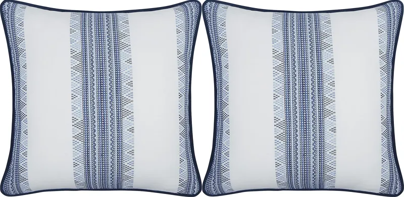 Stitchstone Indigo Indoor/Outdoor Accent Pillow, Set of Two