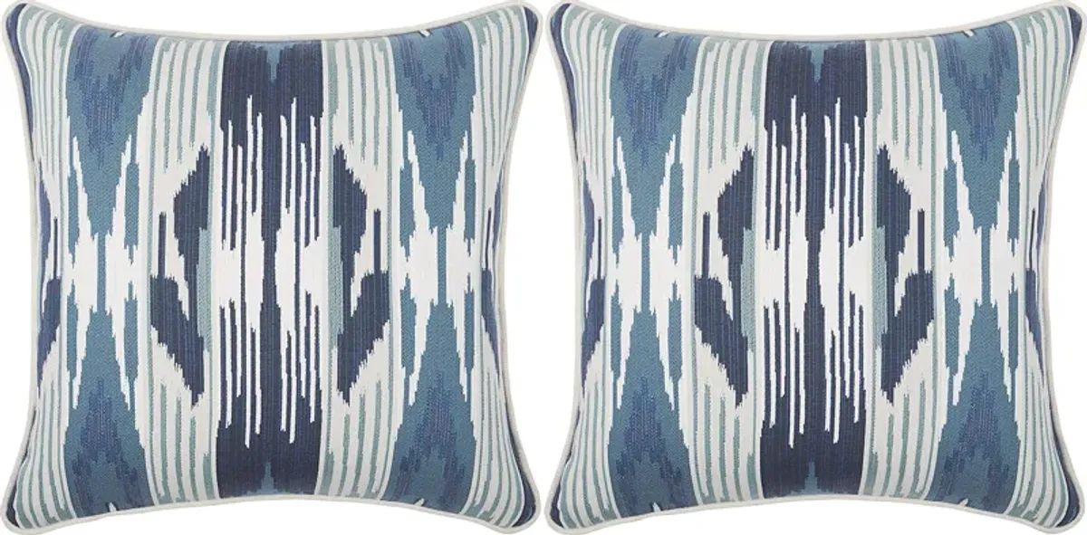 Lavura Indigo Indoor/Outdoor Accent Pillow, Set of Two