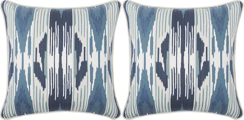 Lavura Indigo Indoor/Outdoor Accent Pillow, Set of Two