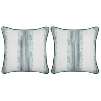 Stitchstone Teal Indoor/Outdoor Accent Pillow, Set of Two