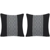 Zaraska Ebony Indoor/Outdoor Accent Pillow, Set of Two
