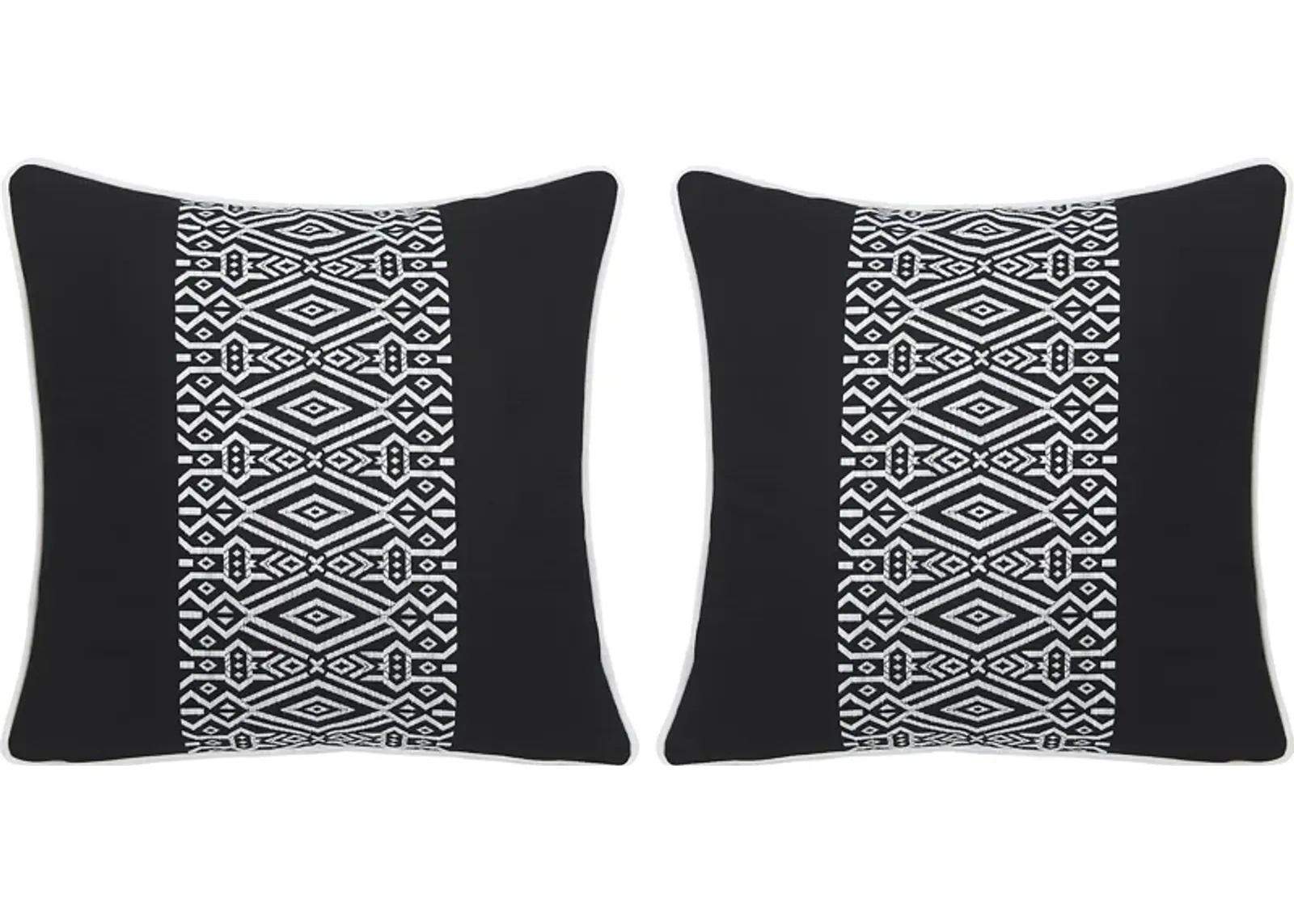 Zaraska Ebony Indoor/Outdoor Accent Pillow, Set of Two