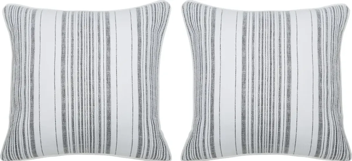 Oaklee Ebony Indoor/Outdoor Accent Pillow, Set of Two