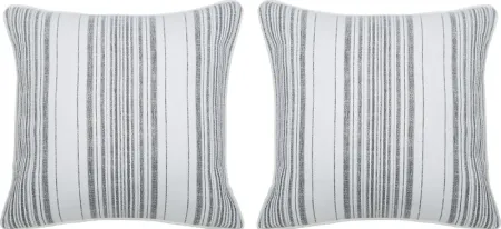 Oaklee Ebony Indoor/Outdoor Accent Pillow, Set of Two