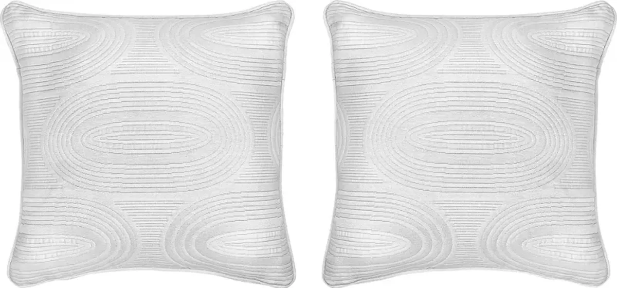 Olaso White Indoor/Outdoor Accent Pillow, Set of Two