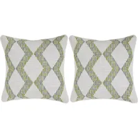 Toshi Capri Celadon Indoor/Outdoor Accent Pillows, Set of 2