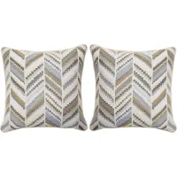 Diver Spa Blue Indoor/Outdoor Accent Pillow, Set of Two