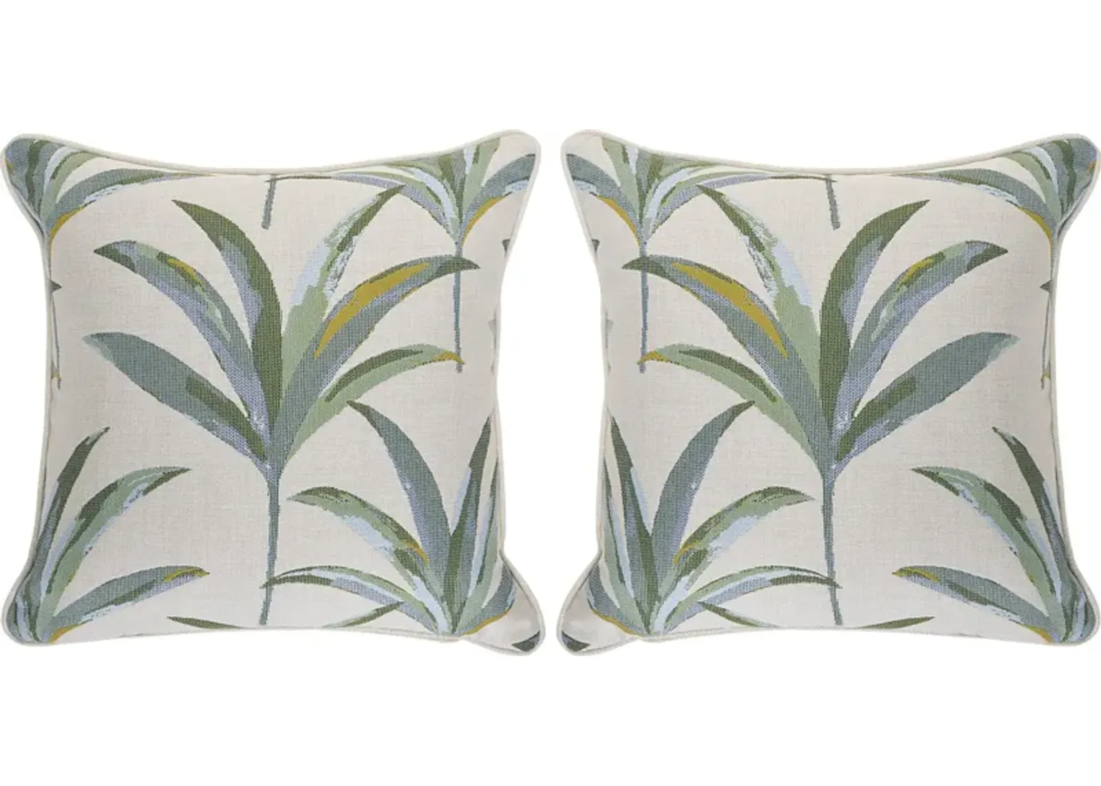 Martinique Tropics Celadon Indoor/Outdoor Accent Pillow, Set of 2