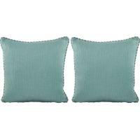 Turquoise Solid Indoor/Outdoor Accent Pillow, Set of Two