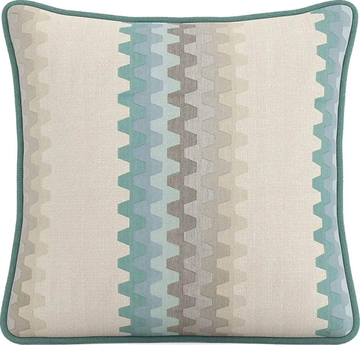 Accordian Geo Turquoise Indoor/Outdoor Accent Pillow, Set of Two