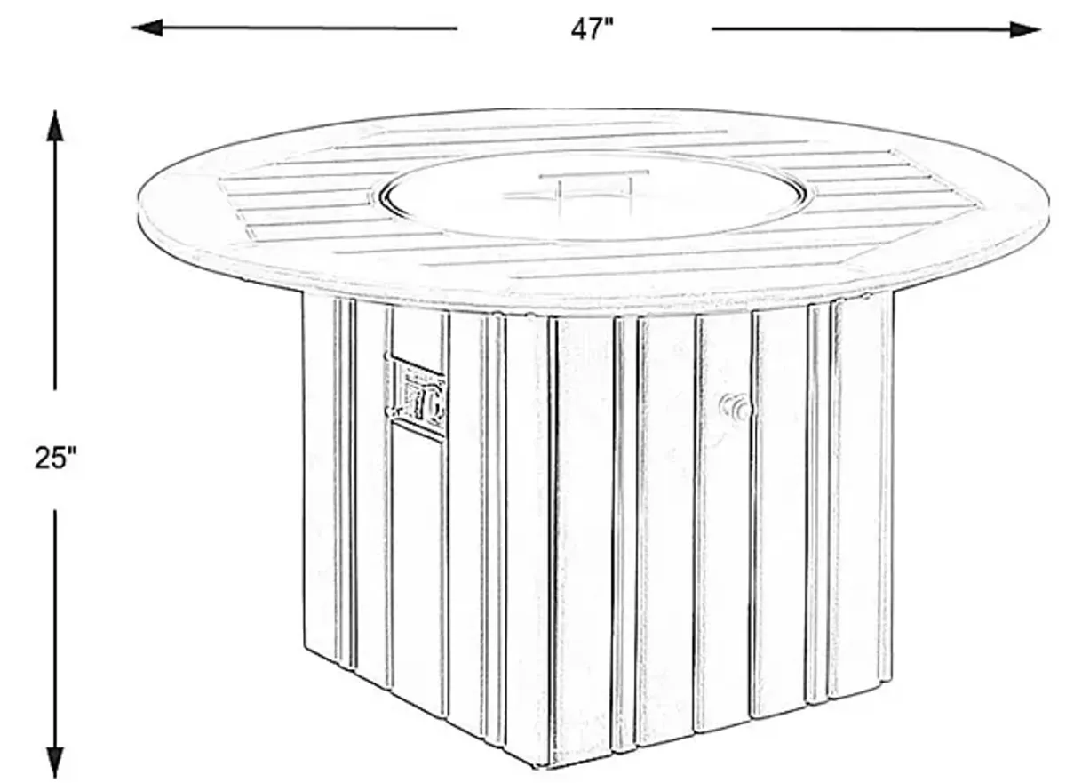 Addy White Outdoor Fire Pit