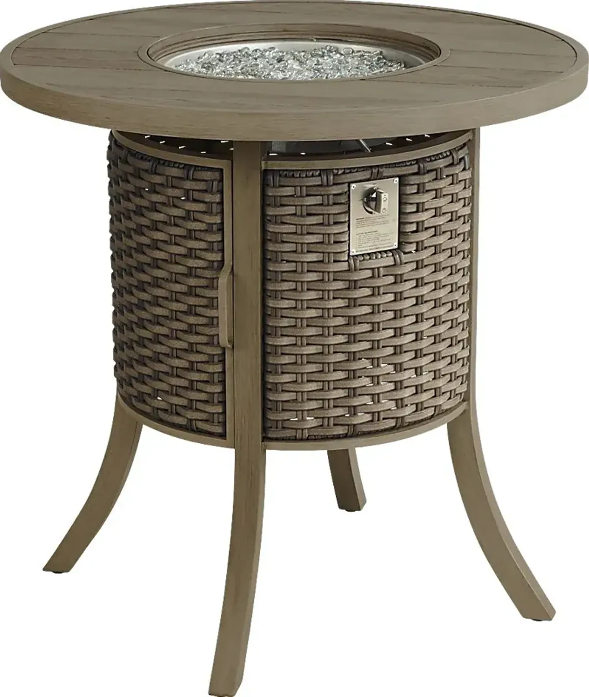 Siesta Key Gray Outdoor Fire Bar Table