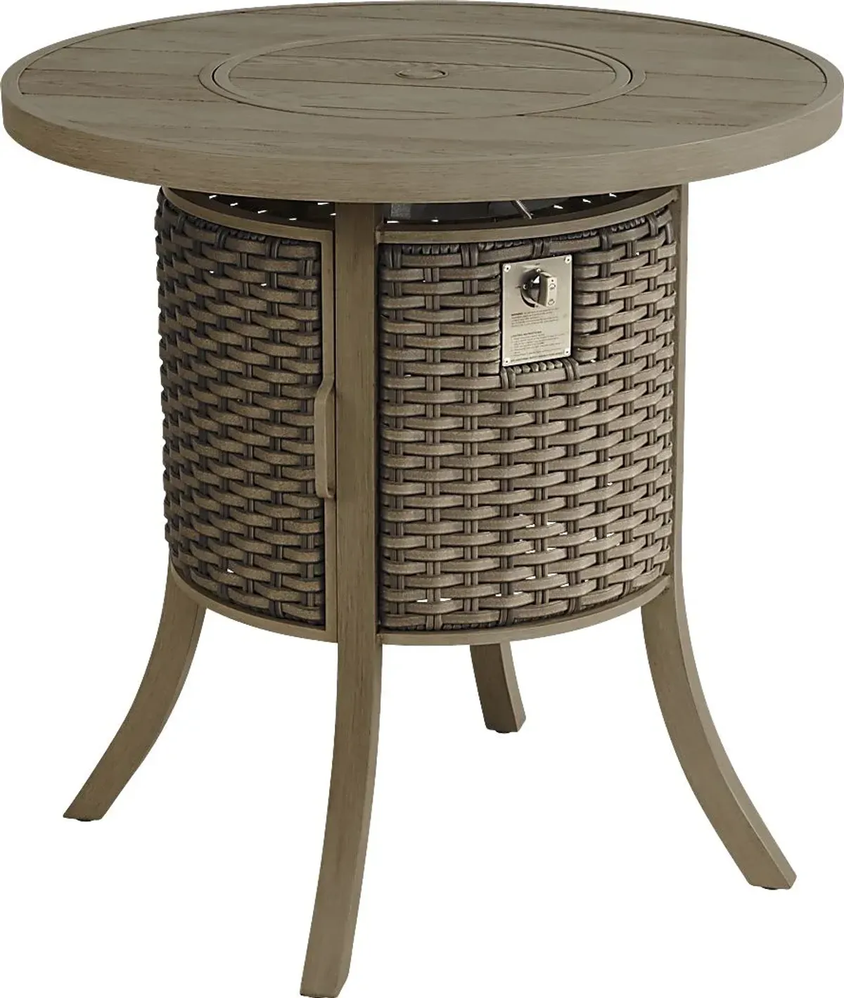 Siesta Key Gray Outdoor Fire Bar Table