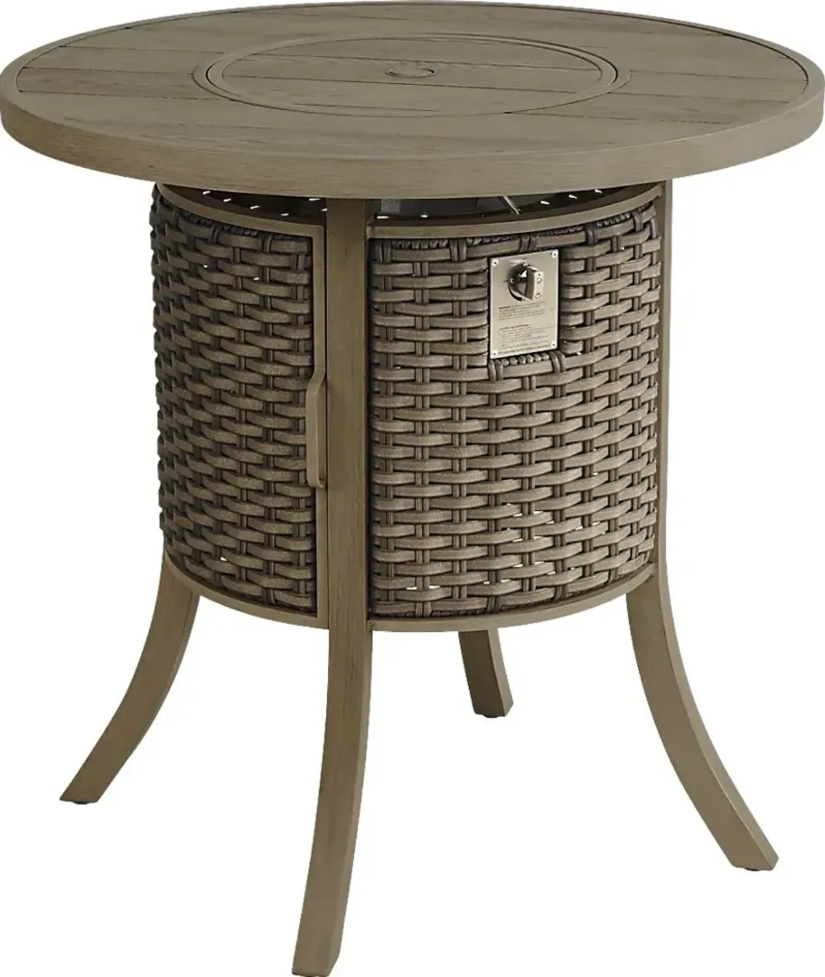 Siesta Key Gray Outdoor Fire Bar Table