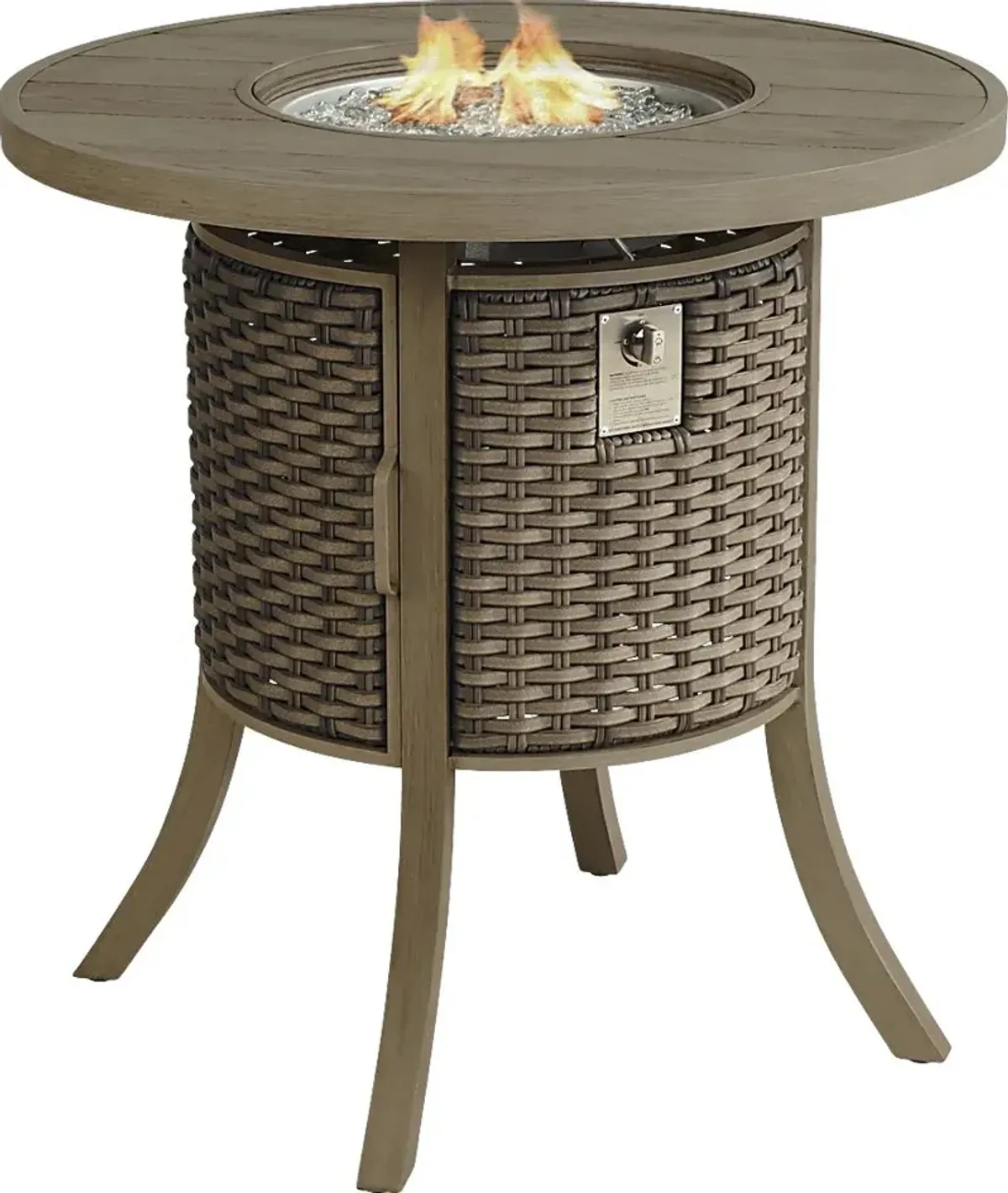 Siesta Key Gray Outdoor Fire Bar Table