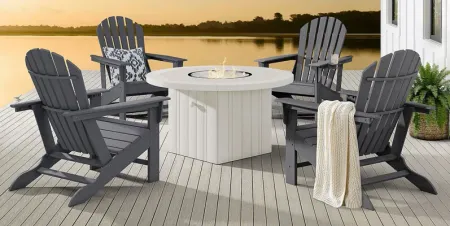 Addy Gray 5 Pc Outdoor Fire Pit Seating Set