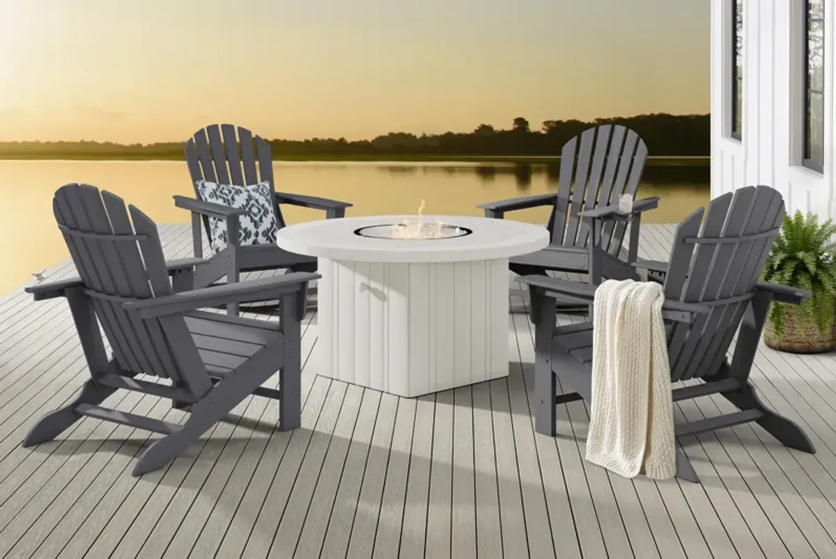 Addy Gray 5 Pc Outdoor Fire Pit Seating Set
