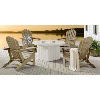 Addy Brown 5 Pc Outdoor Fire Pit Seating Set