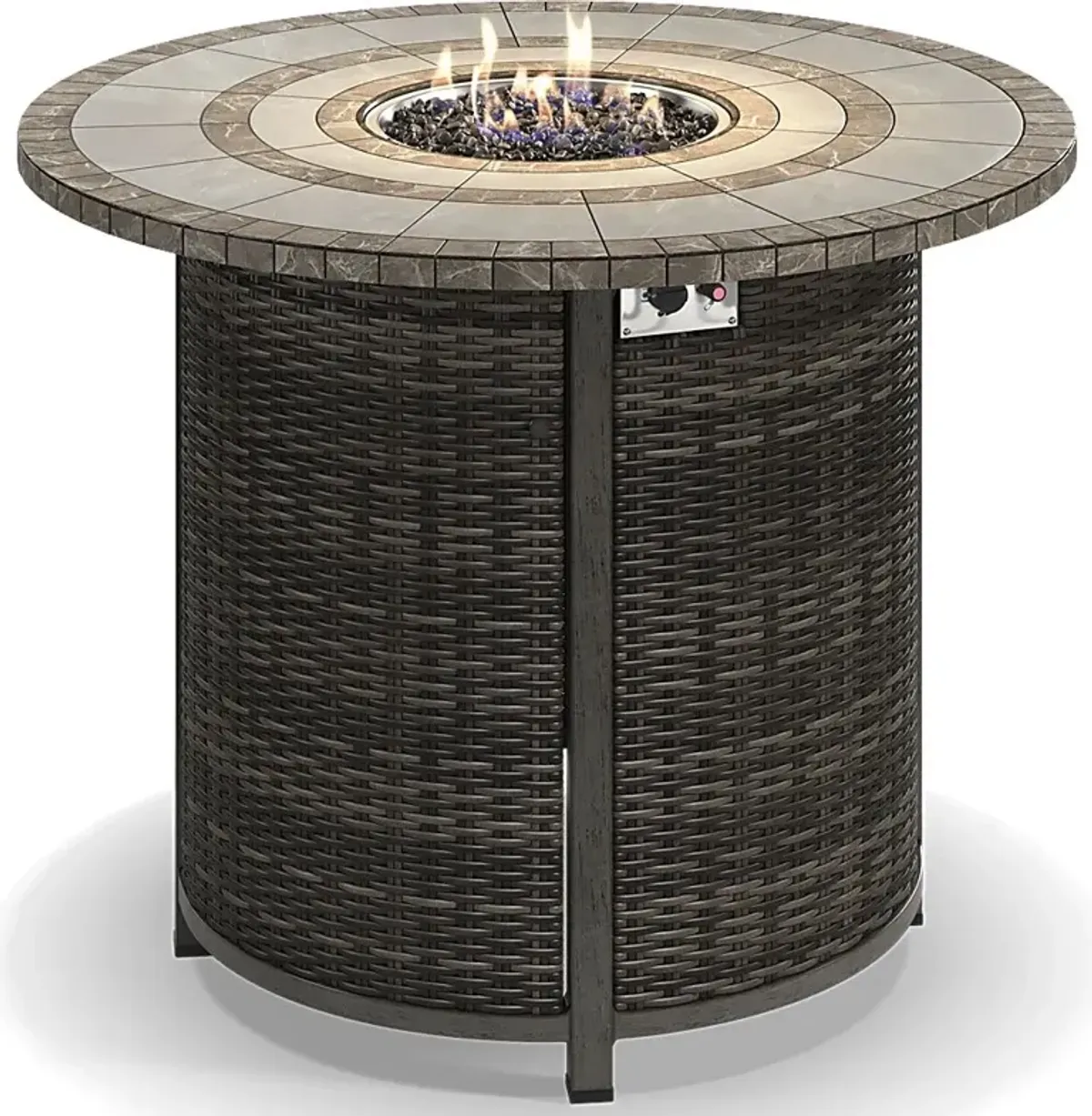 Montecello Gray Outdoor Fire Bar Table