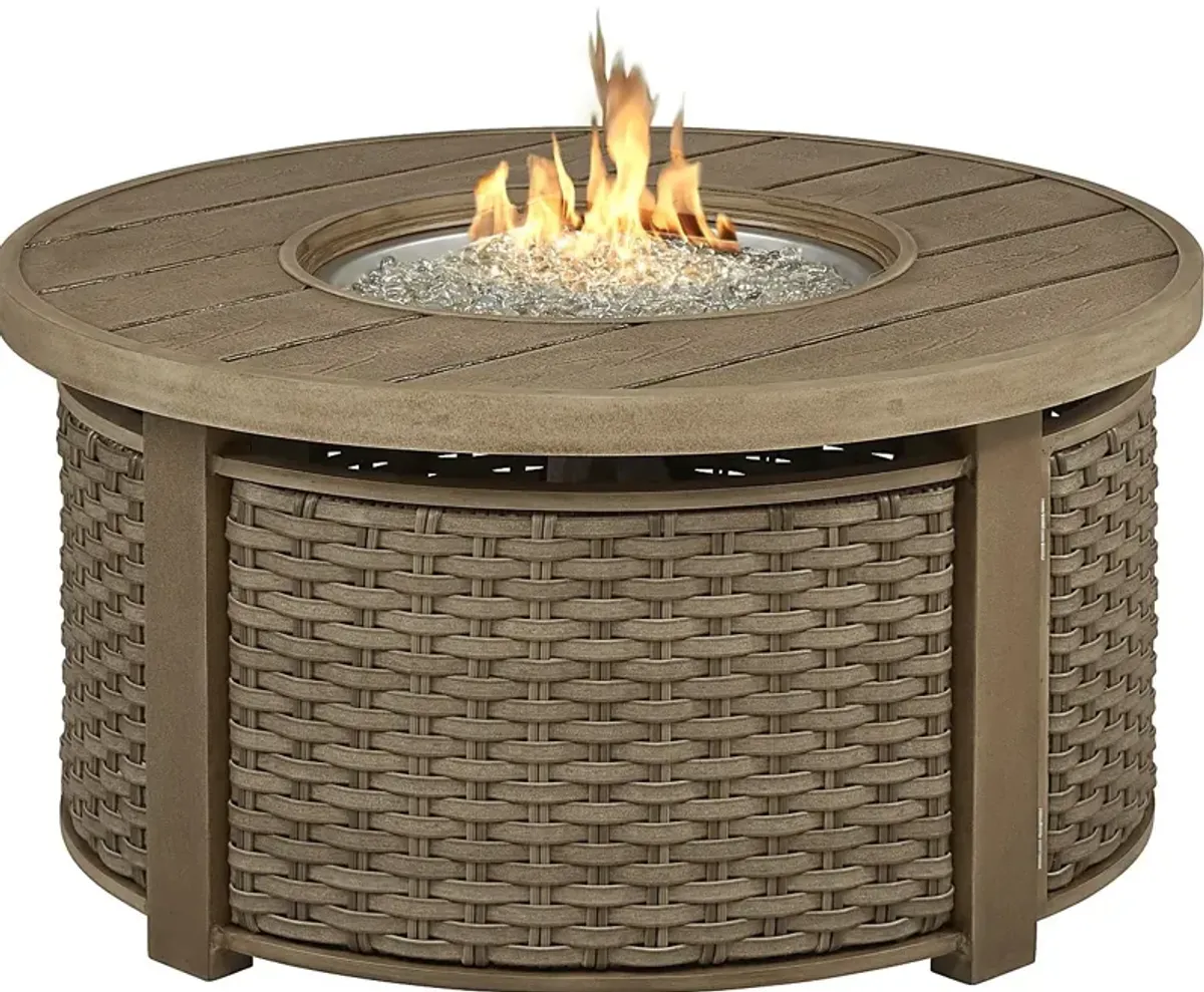 Siesta Key Driftwood Outdoor Round Fire Pit