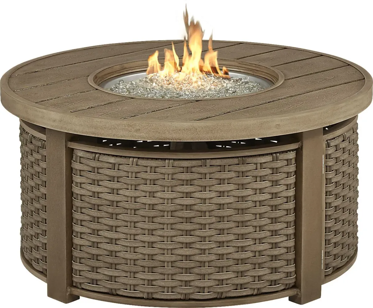 Siesta Key Driftwood Outdoor Round Fire Pit