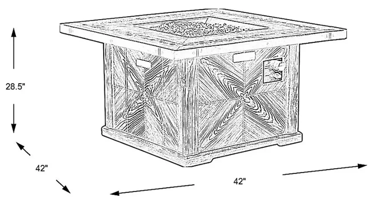 Lake Villa Gray Outdoor Fire Pit