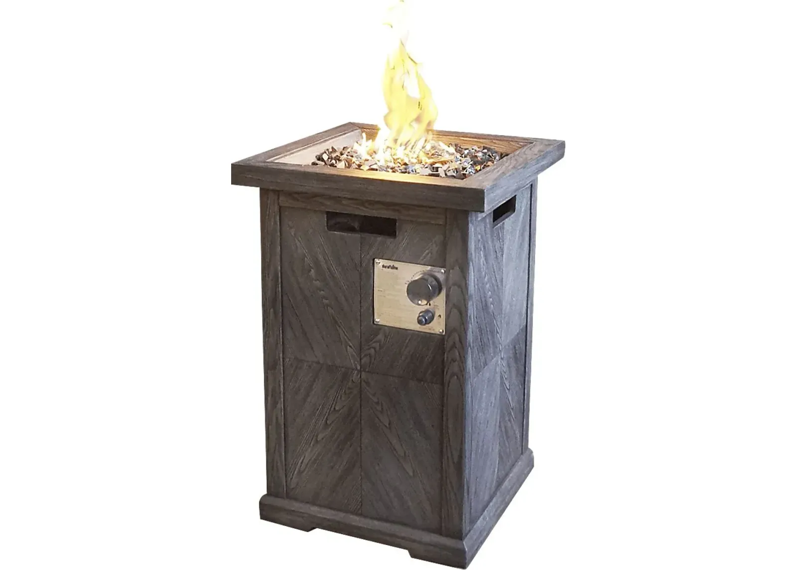 Laurel Bay Brown Outdoor 19.5 in. Square Fire Pit