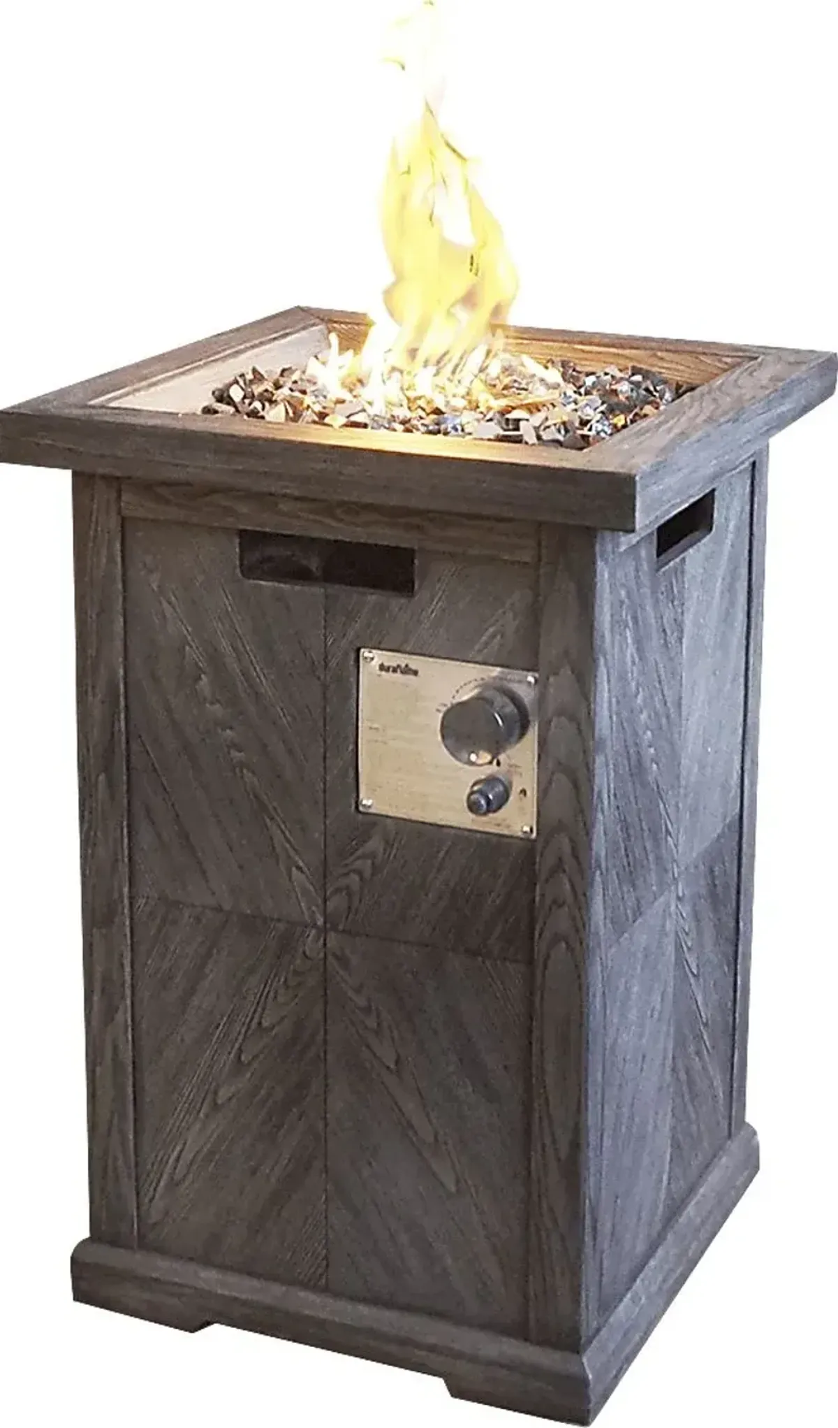 Laurel Bay Brown Outdoor 19.5 in. Square Fire Pit