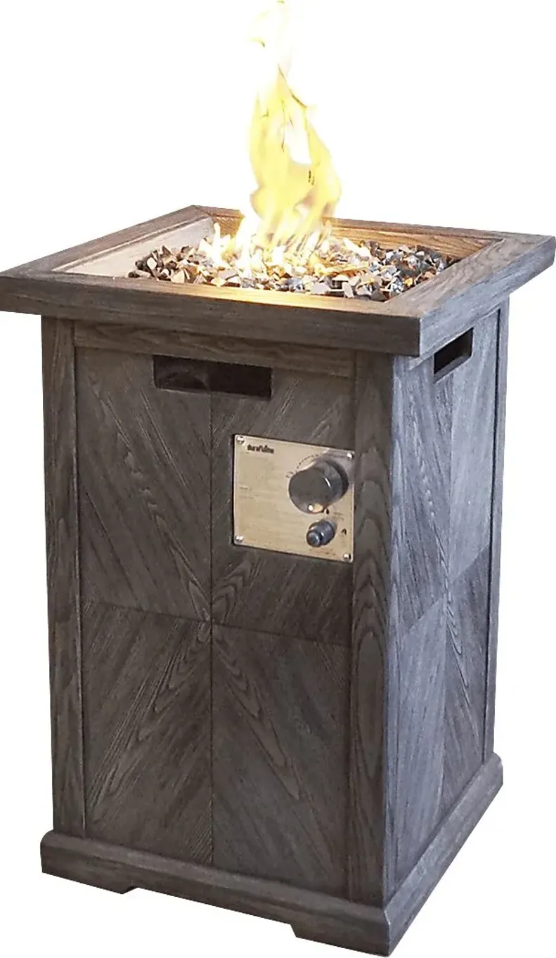 Laurel Bay Brown Outdoor 19.5 in. Square Fire Pit