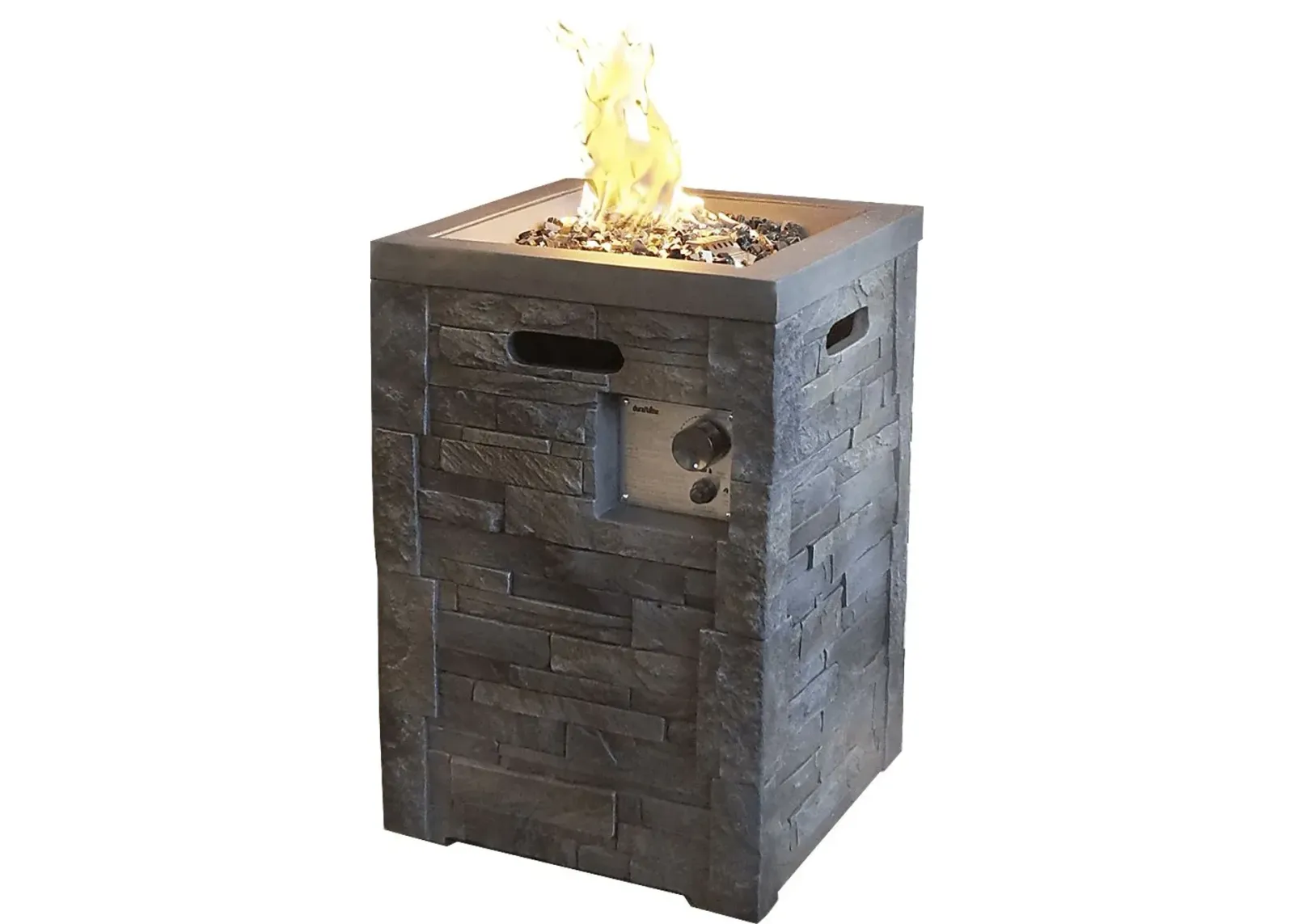 Alvarado Dark Gray Outdoor 19.5 in. Square Fire Pit