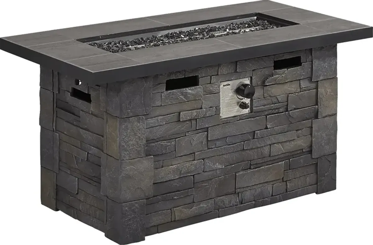 Alvarado Dark Gray Outdoor Fire Pit