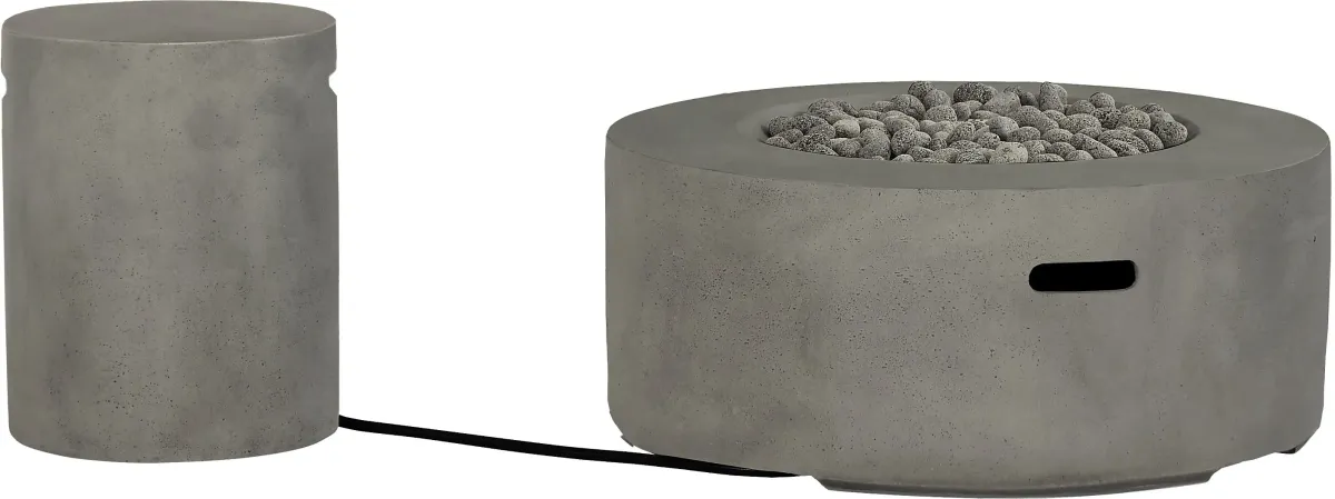 Phoenix Gray Round Fire Pit