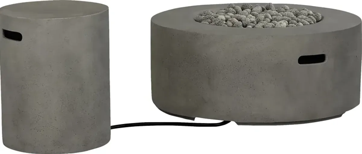 Phoenix Gray Round Fire Pit