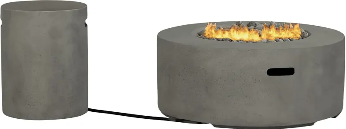 Phoenix Gray Round Fire Pit