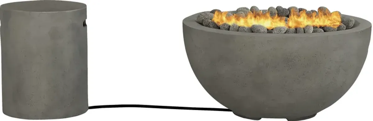 Phoenix Gray Bowl Fire Pit